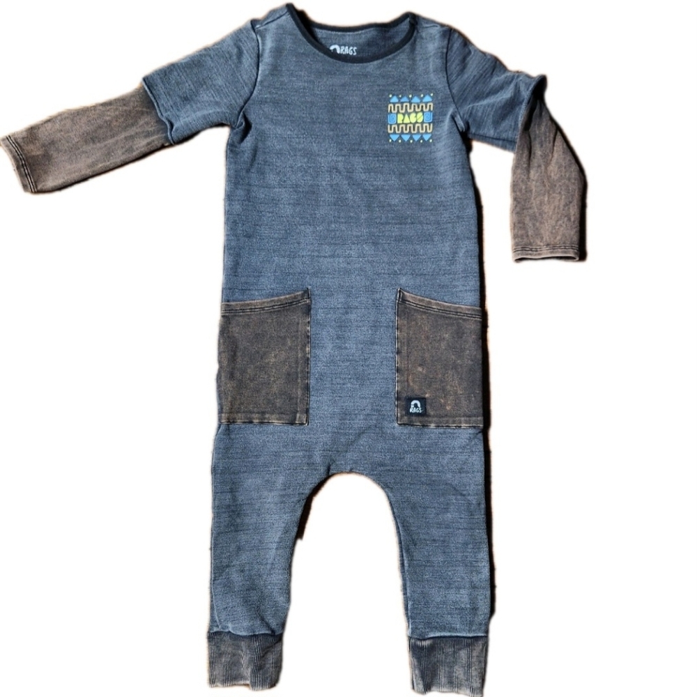 RAGS (Rags to Raches) Layered Heavyweight Rag Romper – 2T